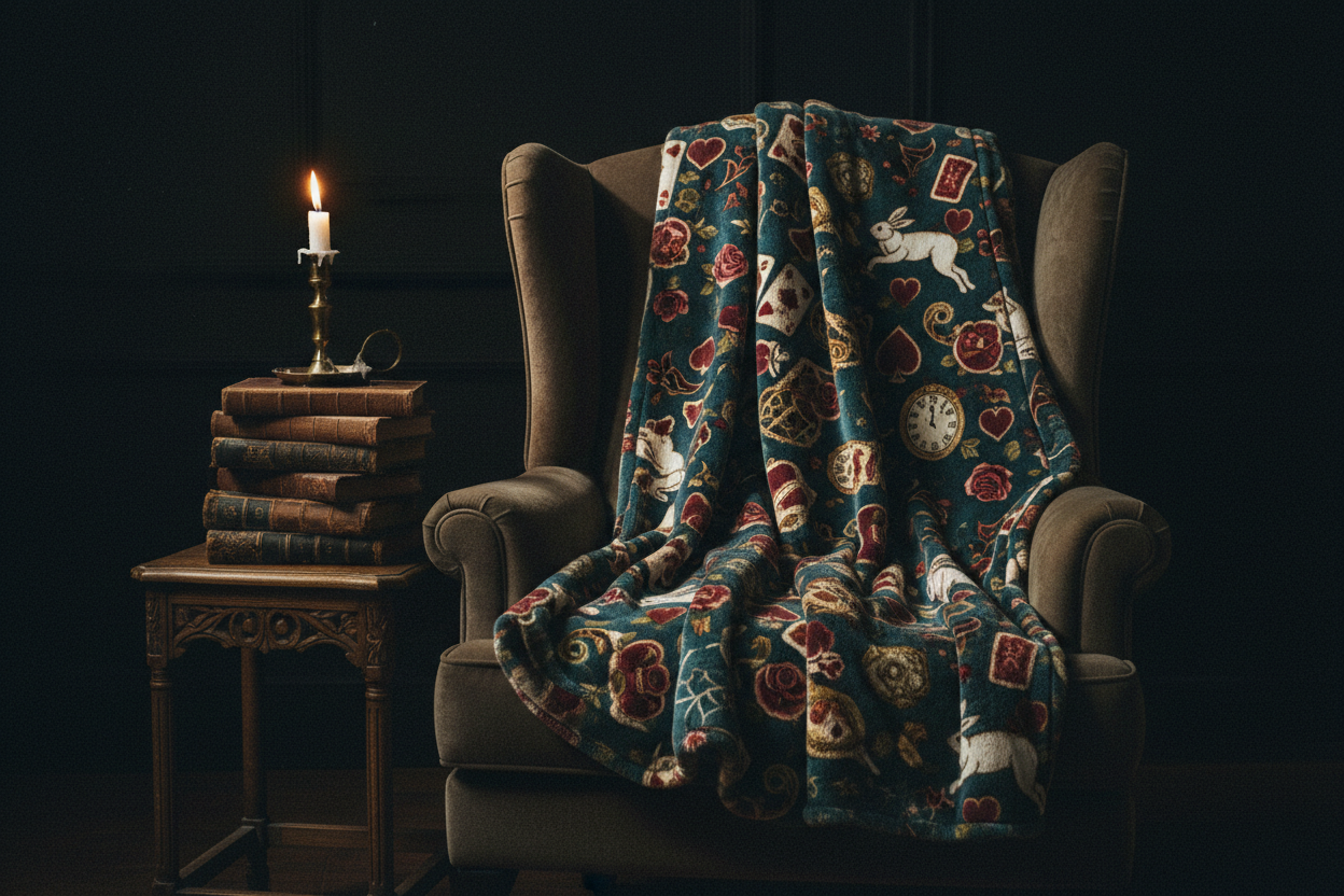 Alice in Wonderland Throw Blankets