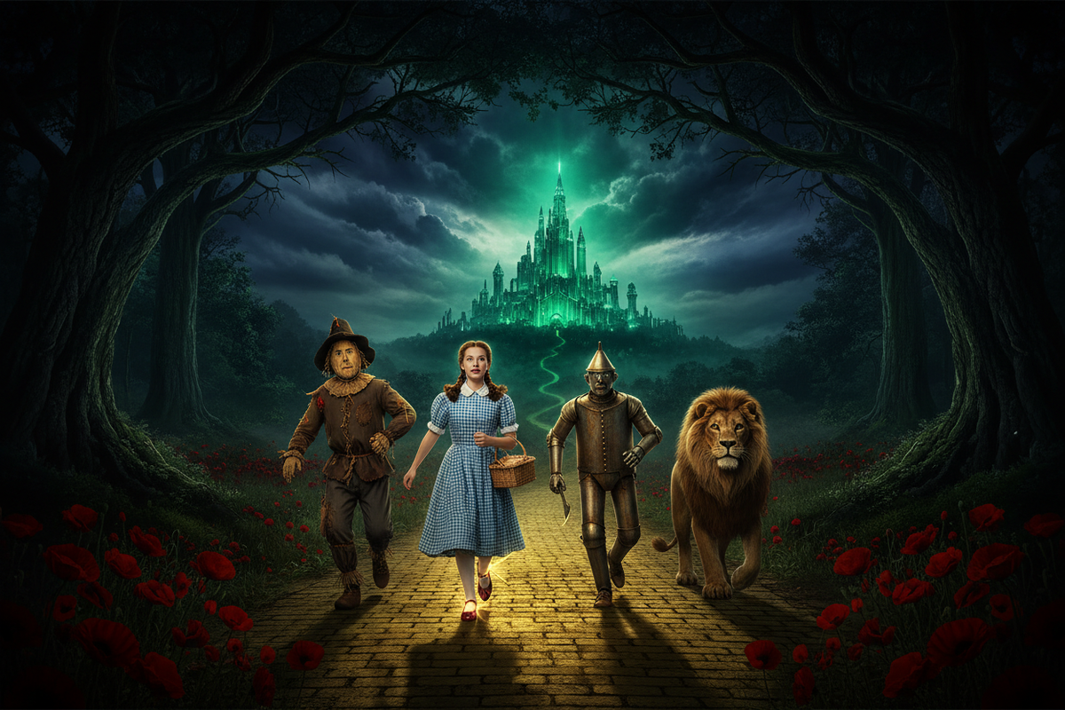 Wizard of Oz Banner — Characters Visible