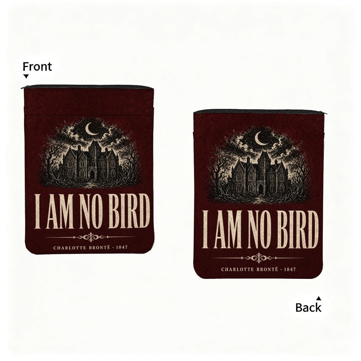 I Am No Bird Book Sleeve — Jane Eyre Zippered Case