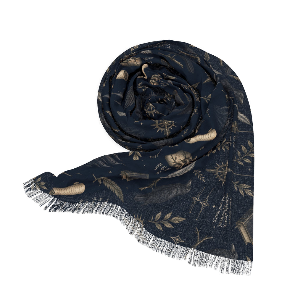 Nevermore Scarf — Dark Feather & Starlight Wrap