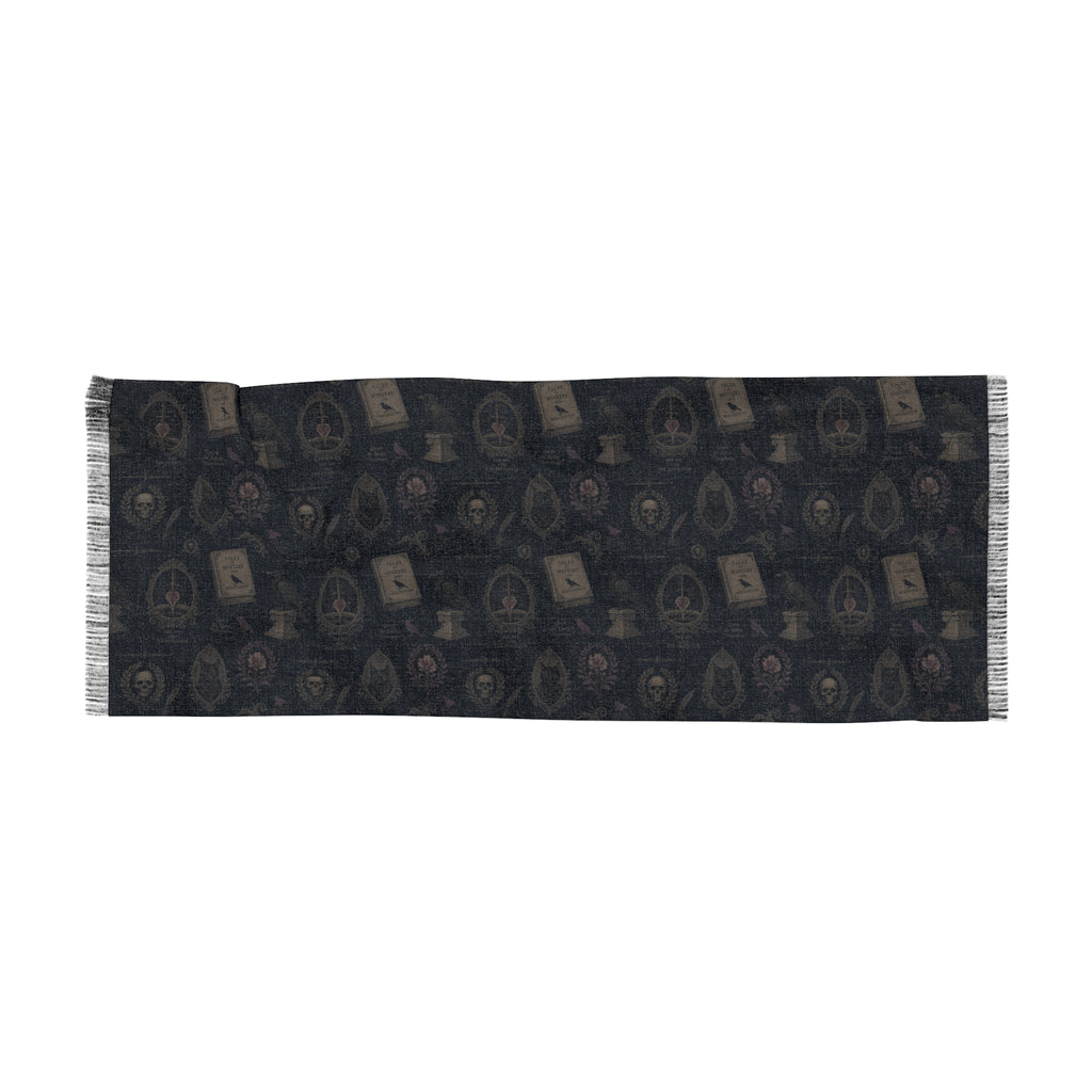 Nevermore Mystic Scarf — Edgar Allan Poe Dark Tarot Wrap