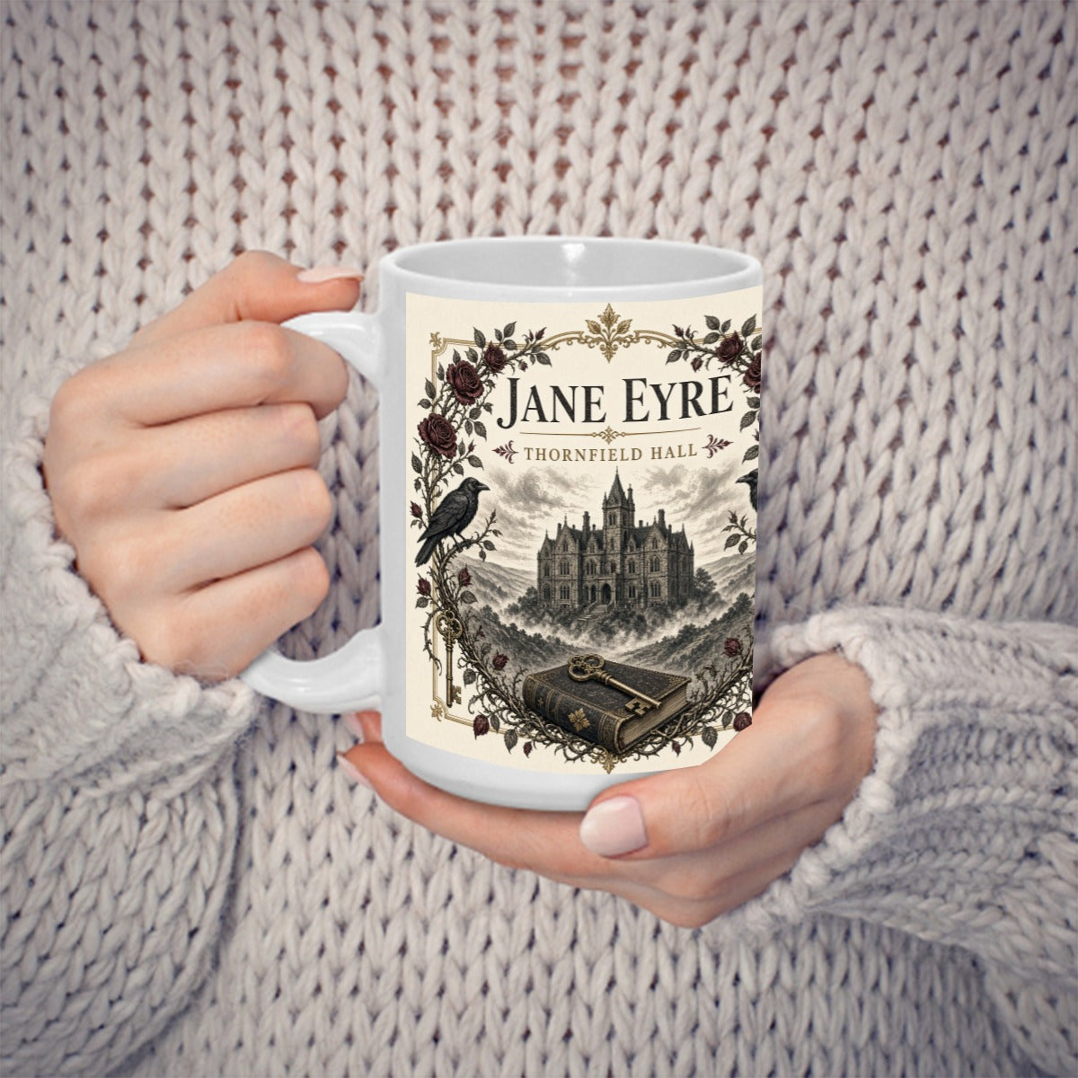 Jane Eyre Thornfield Hall Mug — Gothic Book Lover Coffee Mug