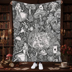 Wonderland Flannel Throw Blanket