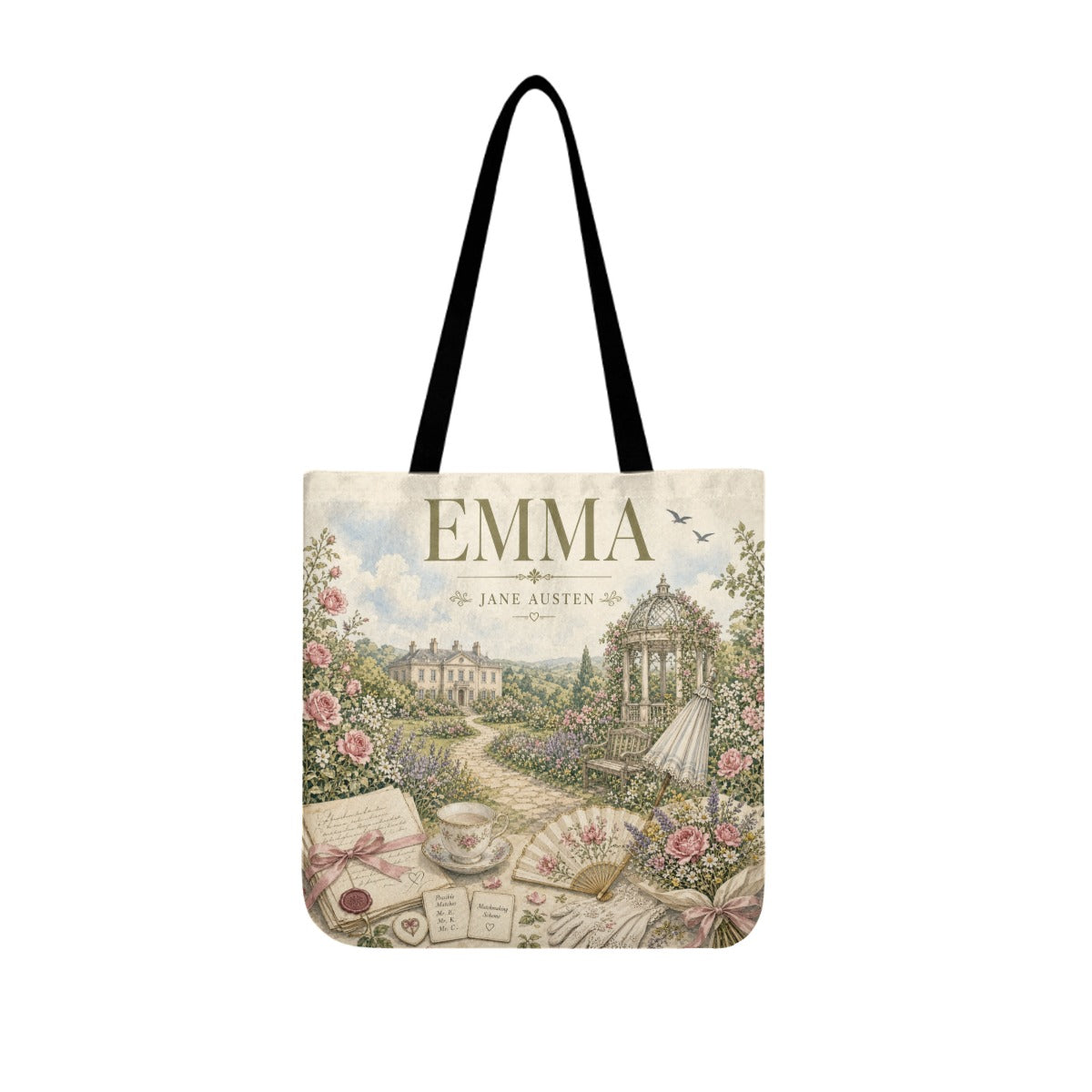 Emma Literary Canvas Tote Bag