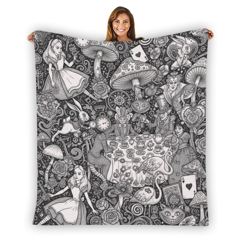 Wonderland Flannel Throw Blanket