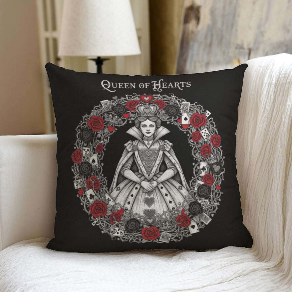 Queen of Hearts Throw Pillow