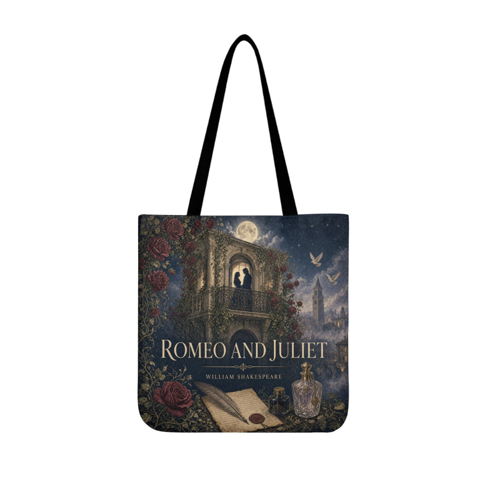 Romeo and Juliet Literary Canvas Tote Bag