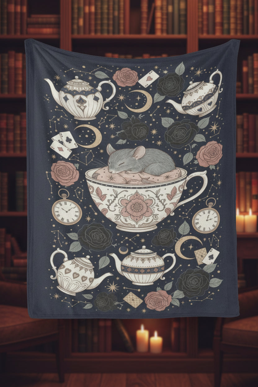 Dormouse Flannel Throw Blanket