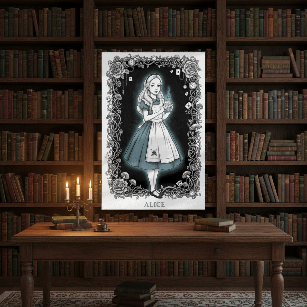 Alice Portrait Framed Canvas Print