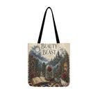 Beauty and the Beast Literary Canvas Tote Bag