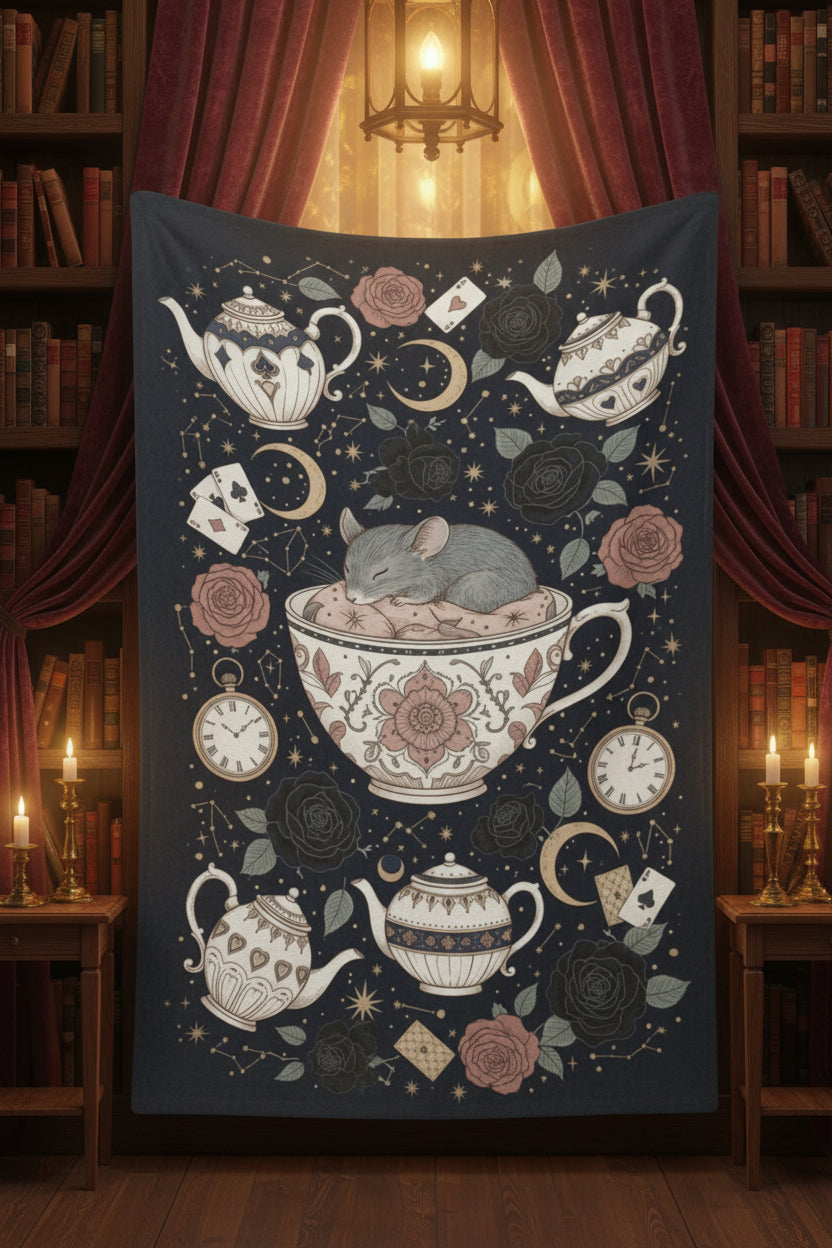 Dormouse Flannel Throw Blanket