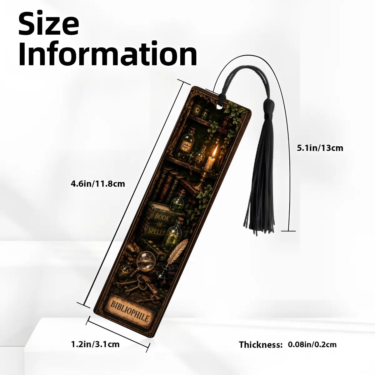 Bibliophile Gothic Wooden Bookmark