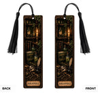 Bibliophile Gothic Wooden Bookmark