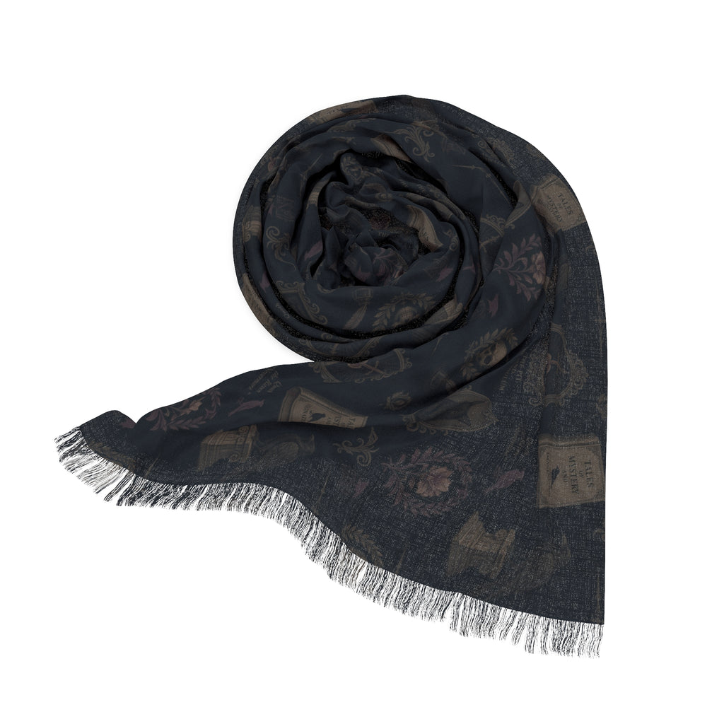 Nevermore Mystic Scarf — Edgar Allan Poe Dark Tarot Wrap