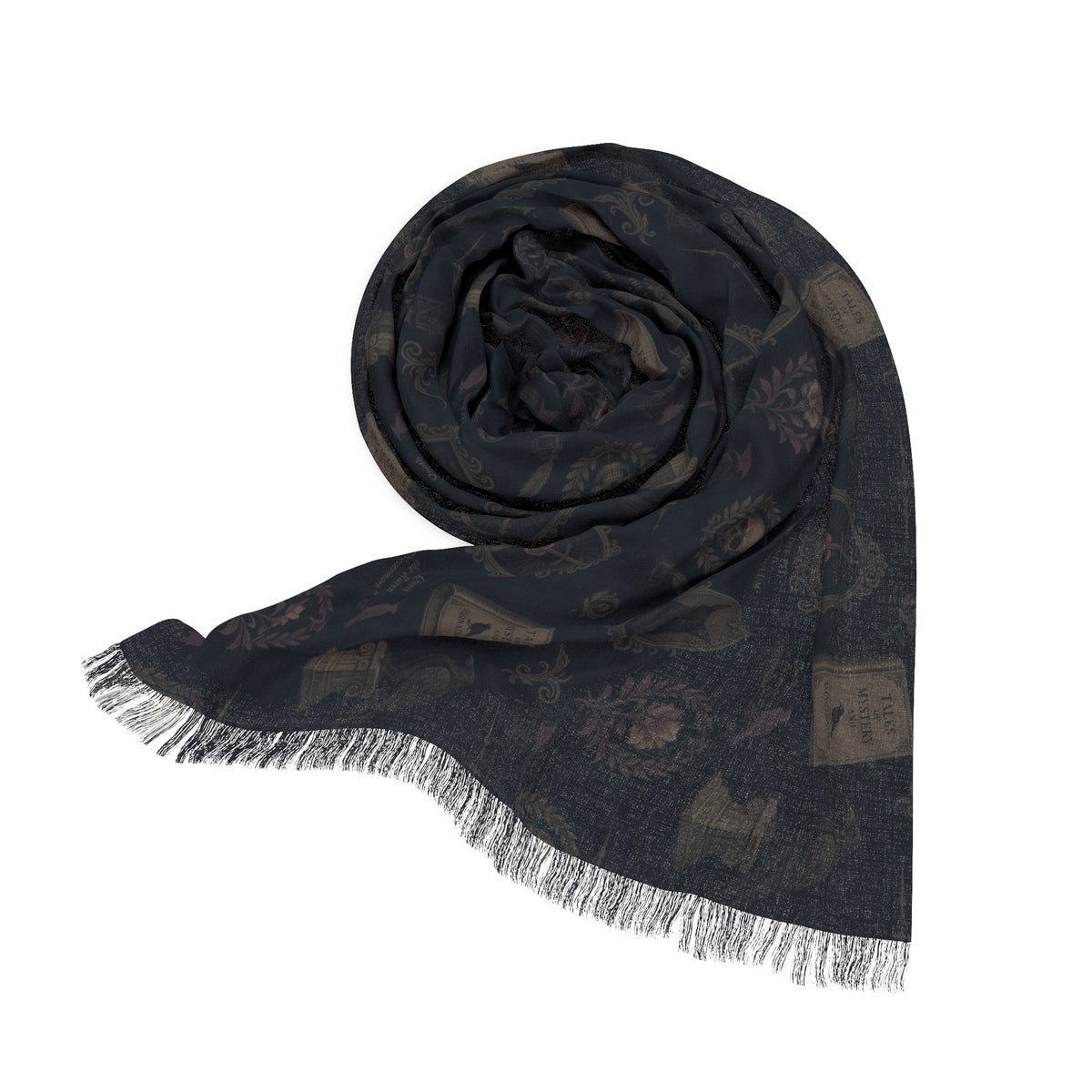 Nevermore Mystic Scarf — Edgar Allan Poe Dark Tarot Wrap