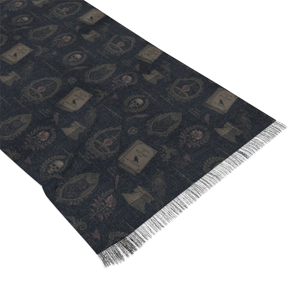 Nevermore Mystic Scarf — Edgar Allan Poe Dark Tarot Wrap