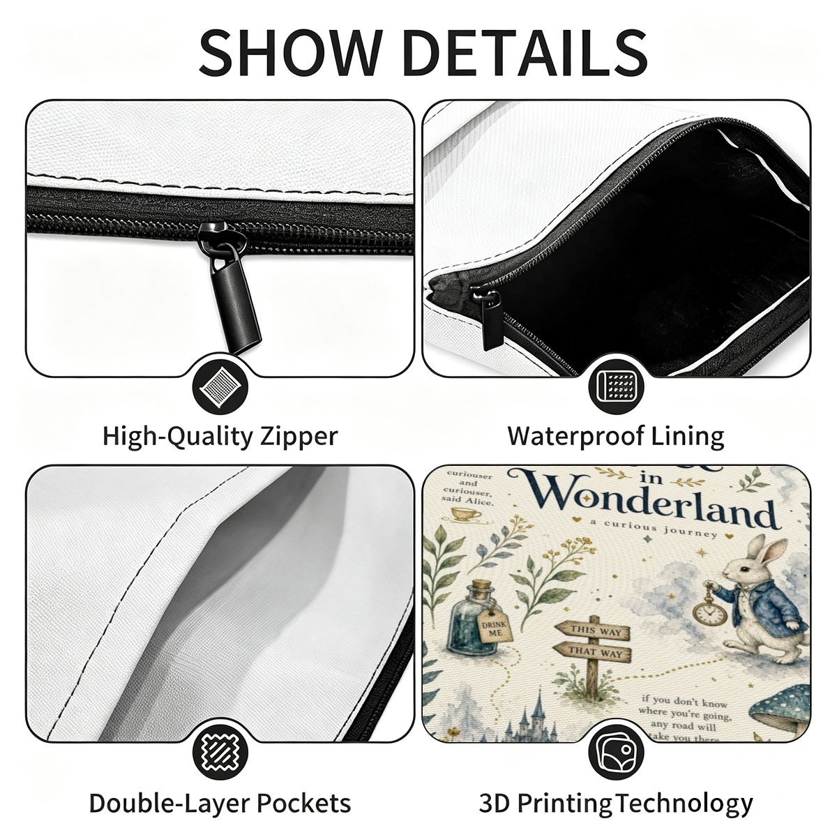 Alice in Wonderland Book Sleeve — Book Accessory