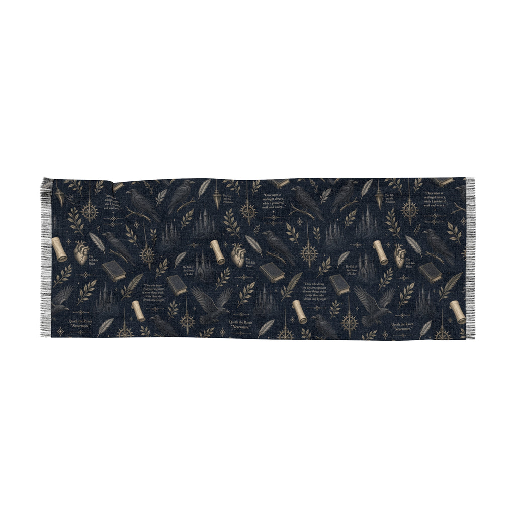 Nevermore Scarf — Dark Feather & Starlight Wrap