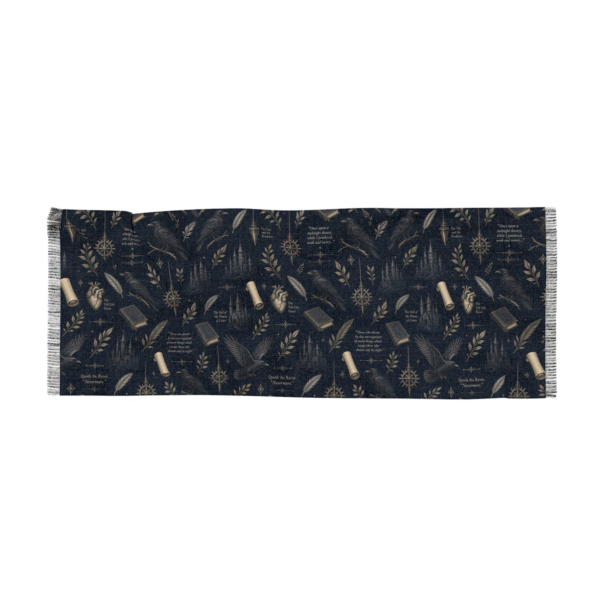 Nevermore Scarf — Dark Feather & Starlight Wrap