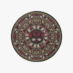 Dracula Crimson Sigil Round Rug