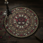 Dracula Crimson Sigil Round Rug