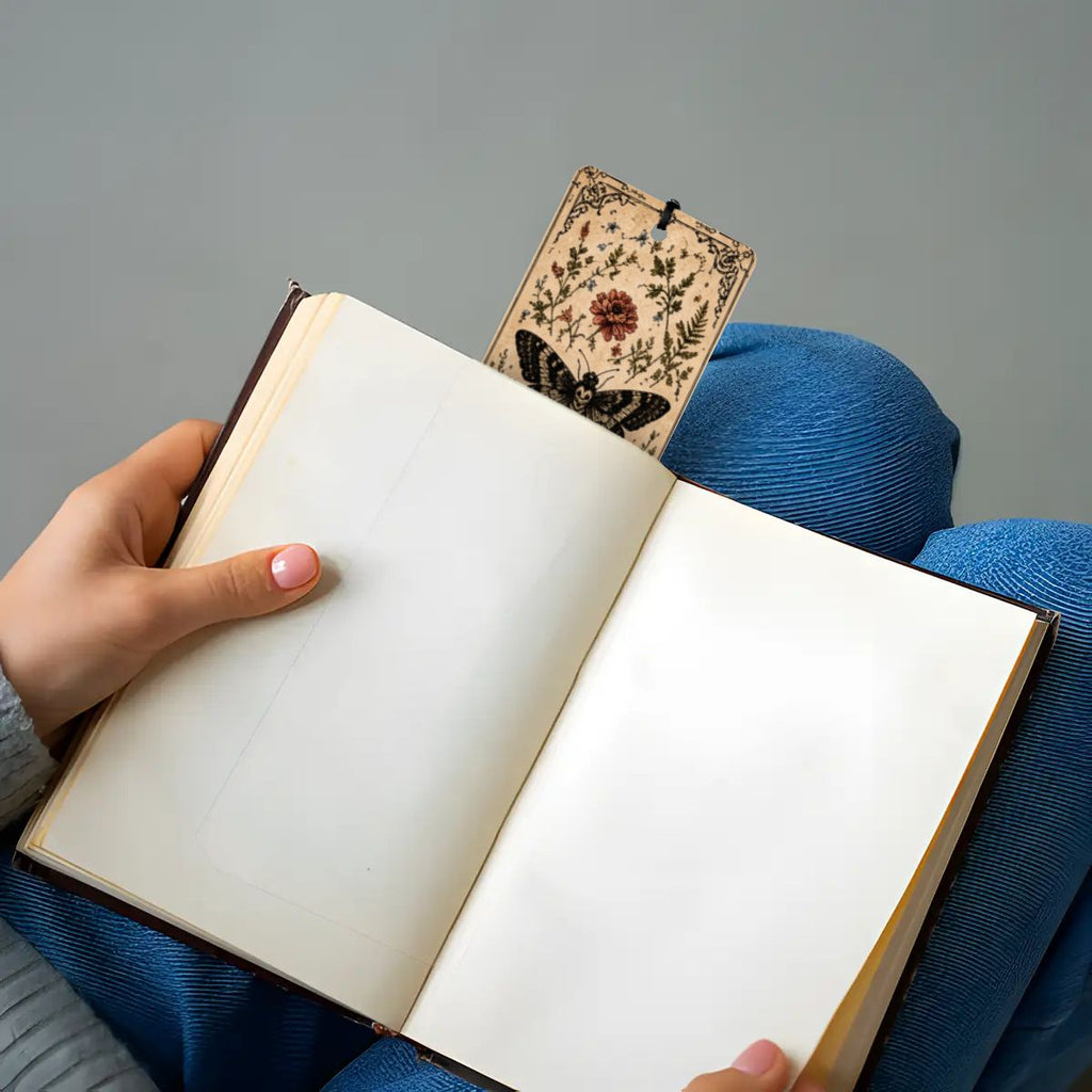 Books Are Magic Botanical Wooden Bookmark