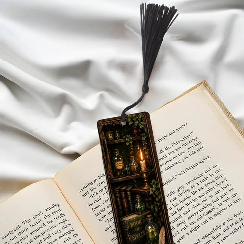 Bibliophile Gothic Wooden Bookmark