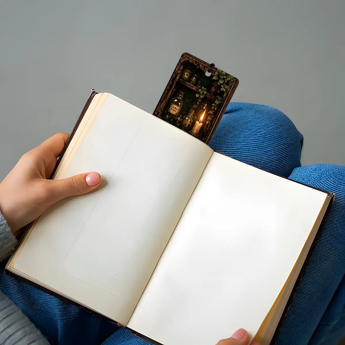 Bibliophile Gothic Wooden Bookmark
