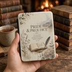 Pride & Prejudice Floral Kindle Case — Vintage Book Quote E-Reader Cover