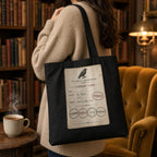 Overdue Library Card Tote — Gothic Book Tote Bag