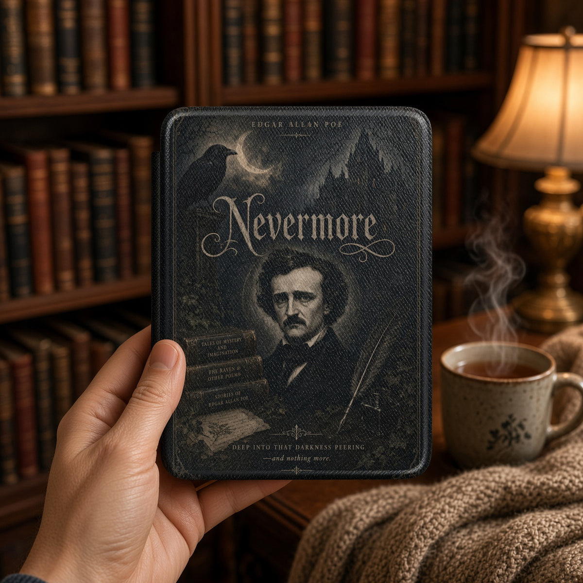 Nevermore Kindle Case – Edgar Allan Poe Gothic E-Reader Cover