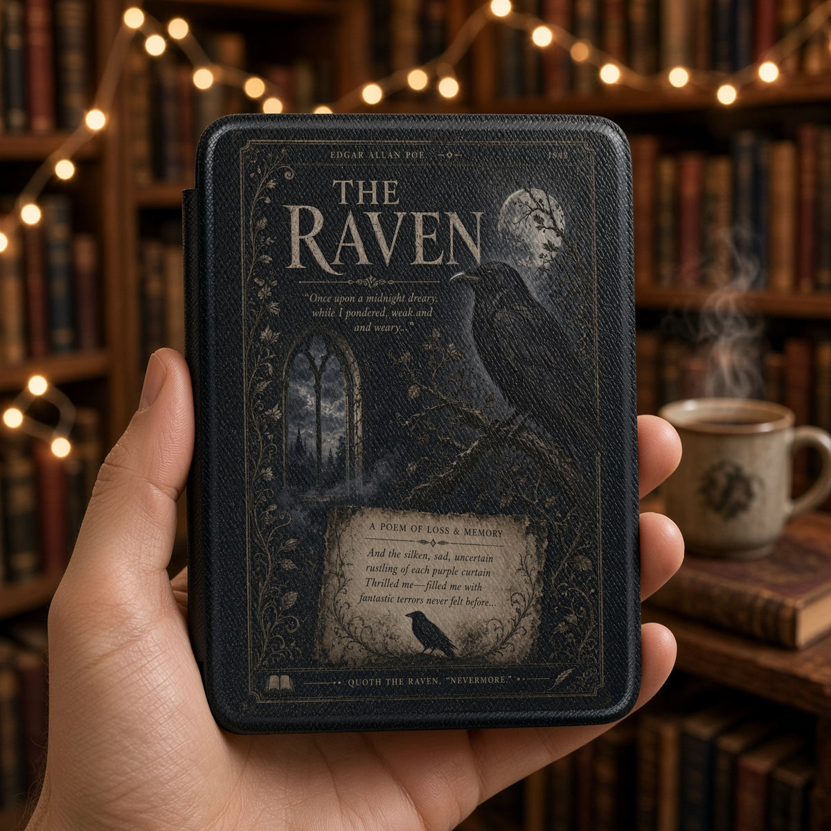 The Raven Kindle Case — Gothic Raven Cover for E-Reader
