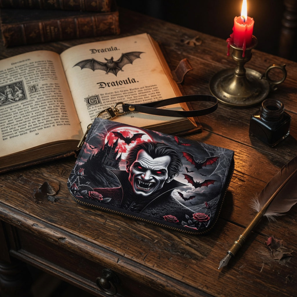 Dracula Zip-Around Wristlet