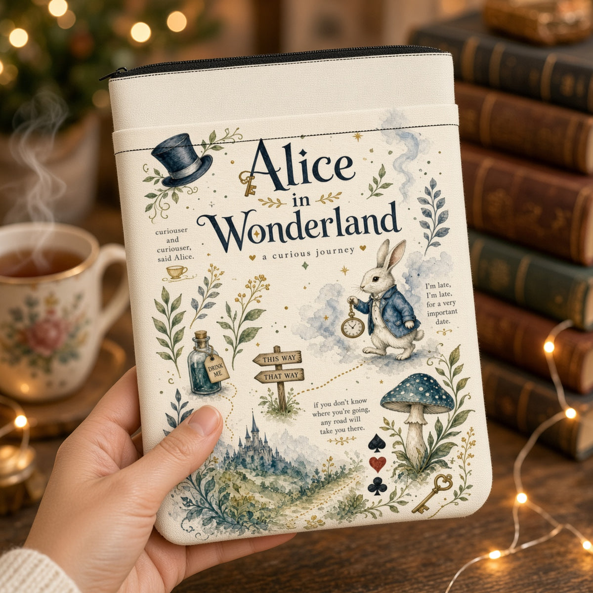 Alice in Wonderland Book Sleeve — Book Accessory