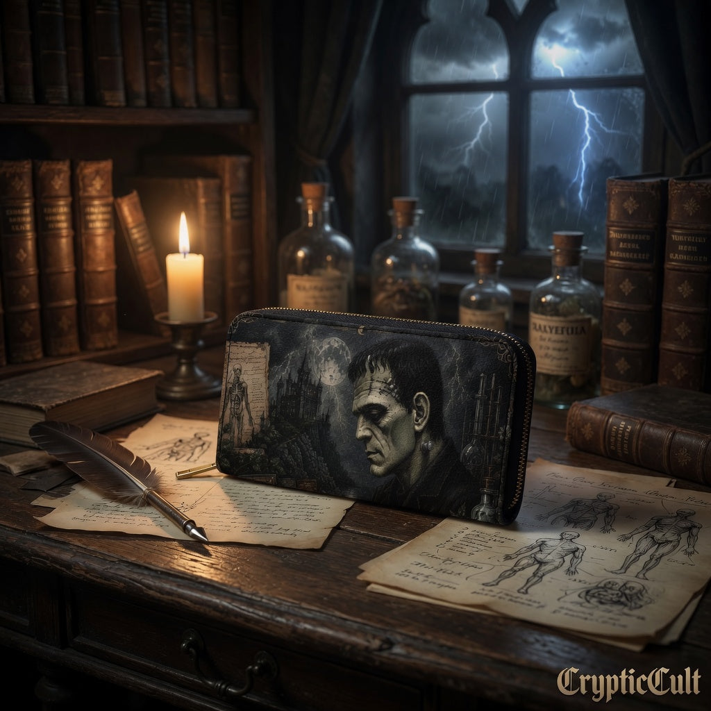 Frankenstein Zip-Around Wristlet Wallet